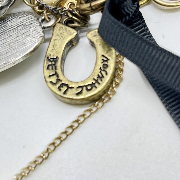 Betsey Johnson Fairy Goth Wing Heart Leopard Multi-layer Chain Crystal Bracelet - Picture 8 of 12